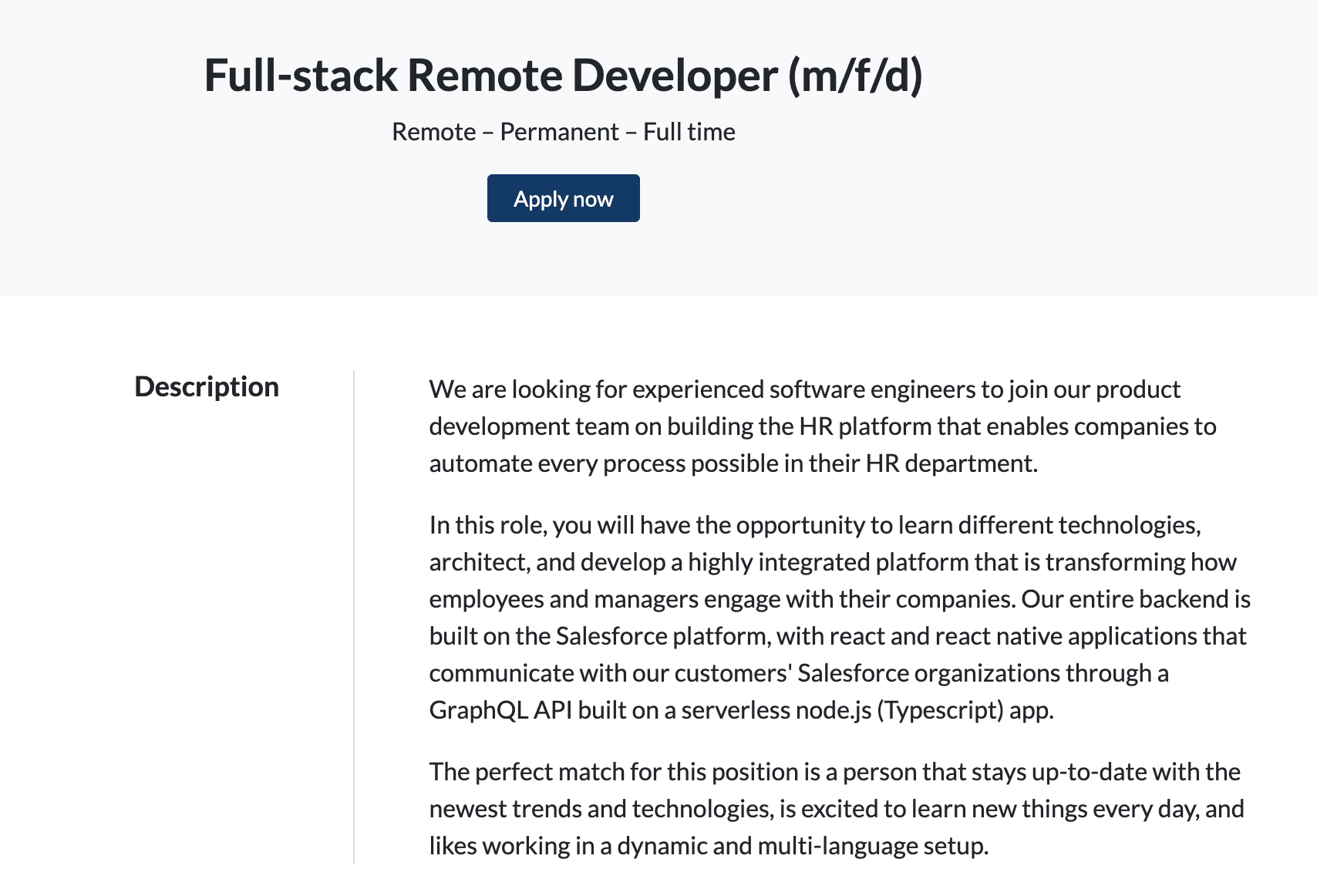 Career page custom sections, step 3 in Rename Job Sections