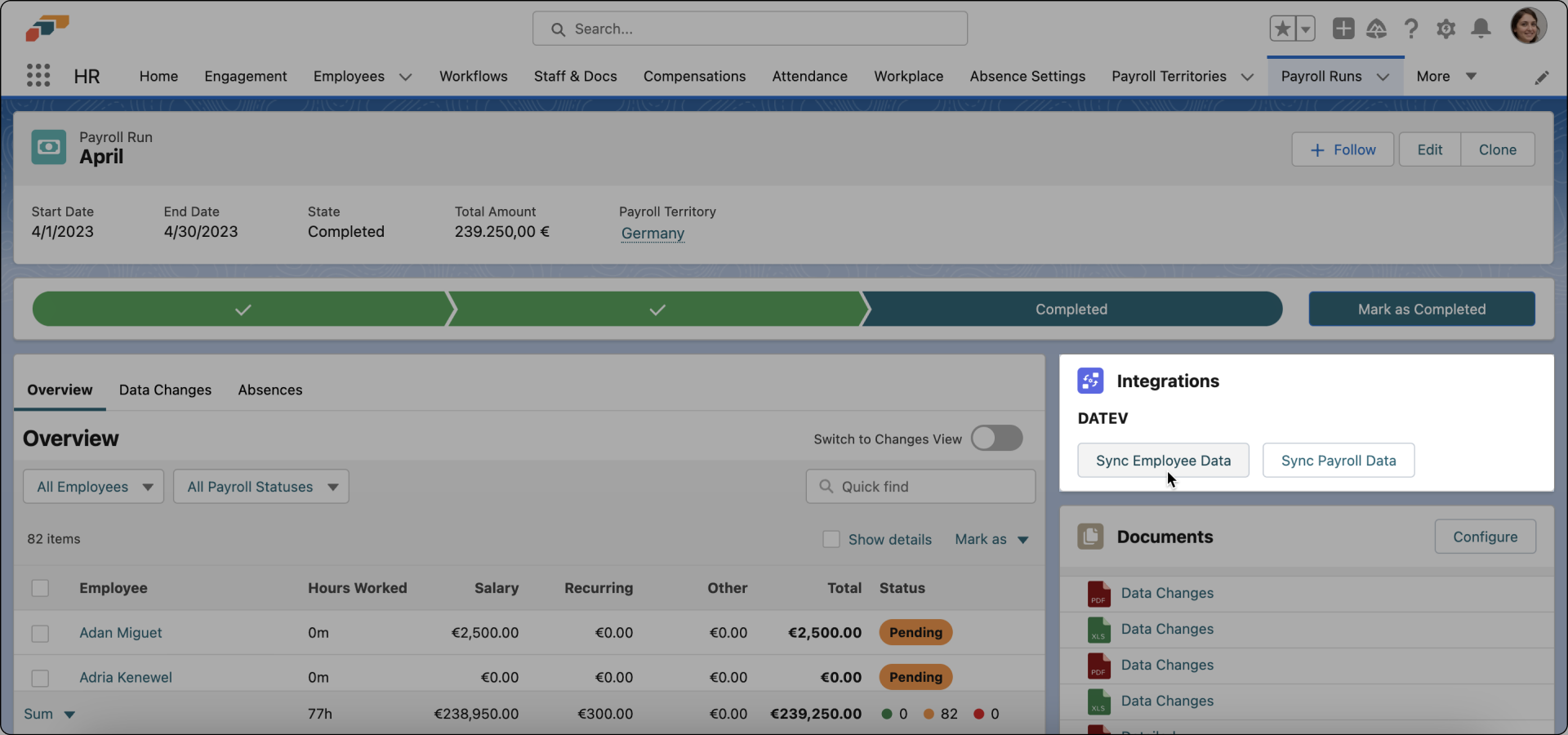 Syncing employee data with DATEV