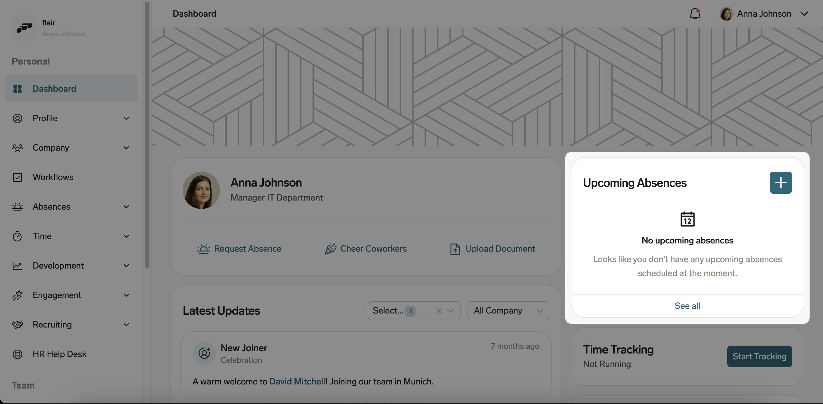 View absences on the Employee Hub Dashboard