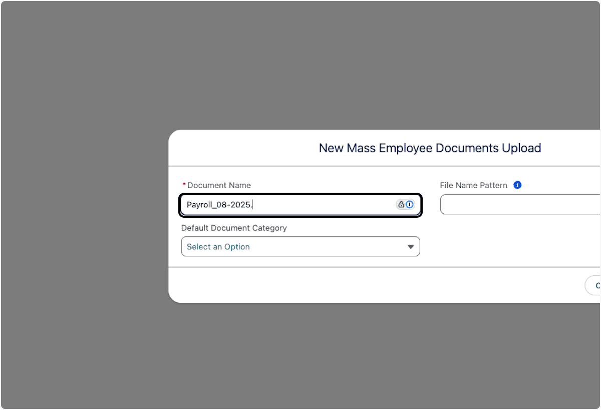 Name for a Mass Employee Documents Upload