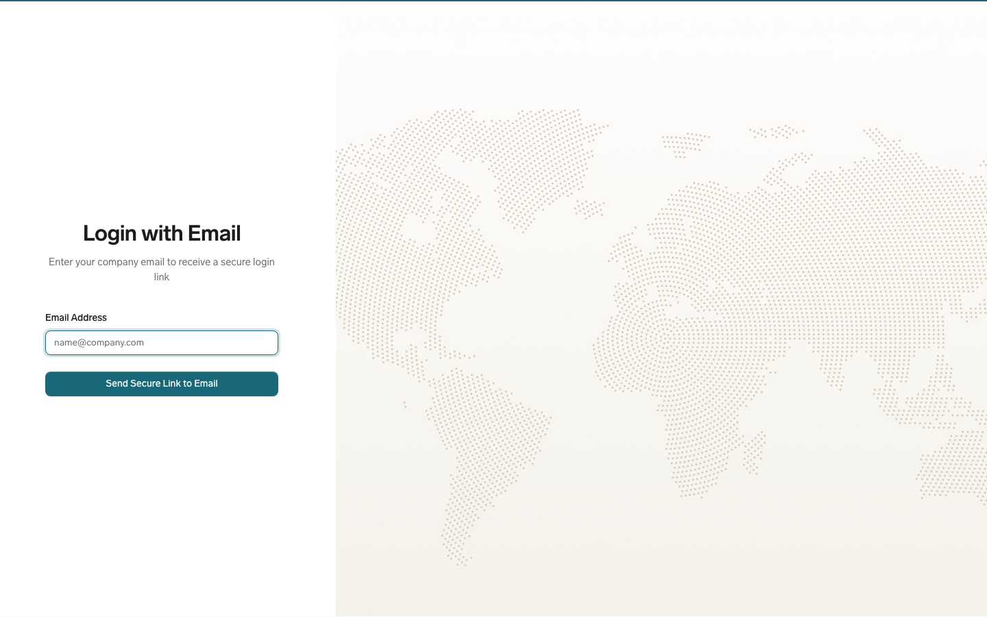 The Employee Hub email login form with the Email Address field and the Send Secure Link to Email button