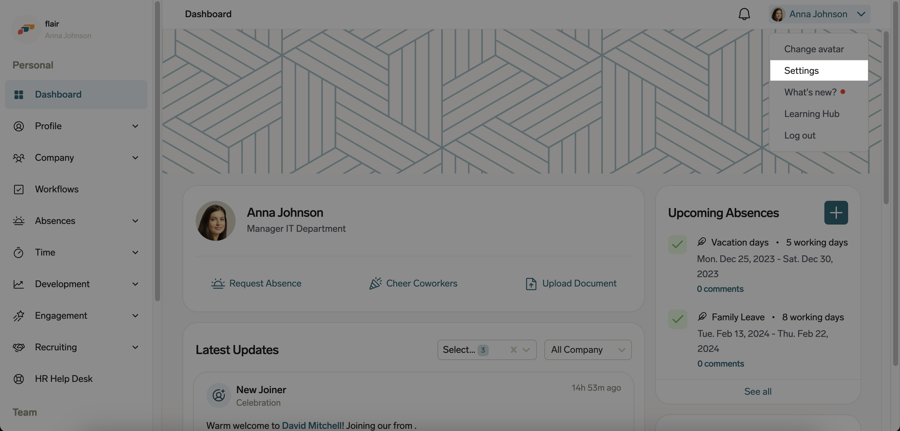 Finding the Employee Hub Settings