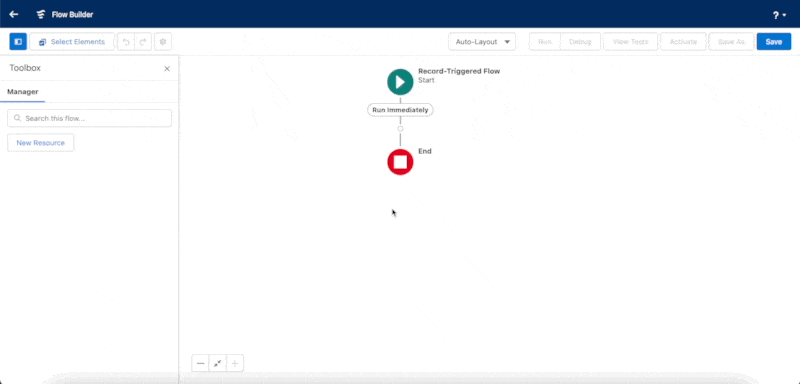 Add circle between Start and End