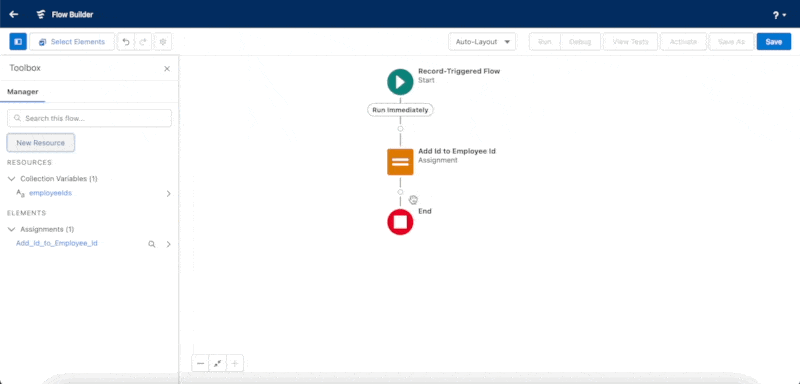 Add circle after the Assignment