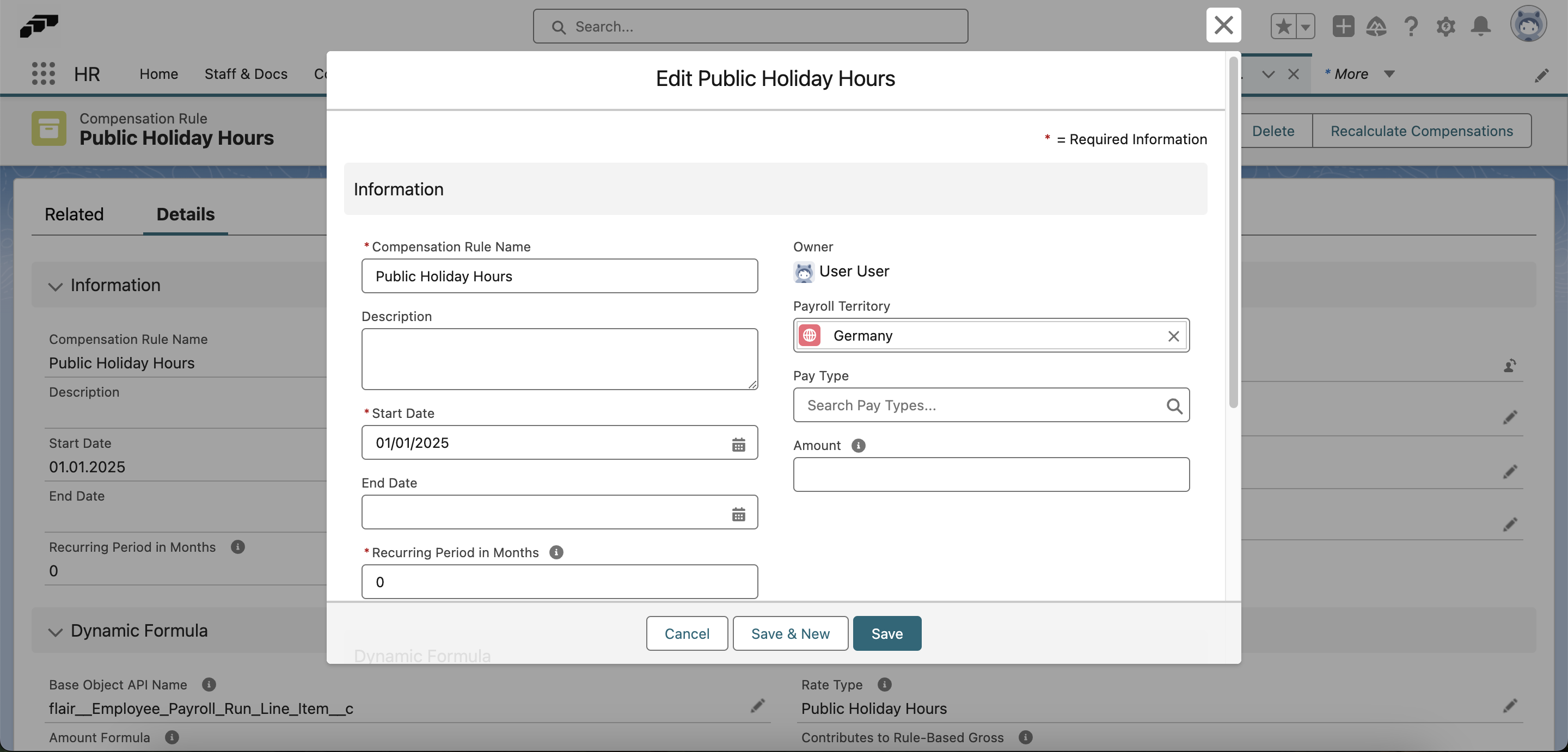 Create a new payroll run rule