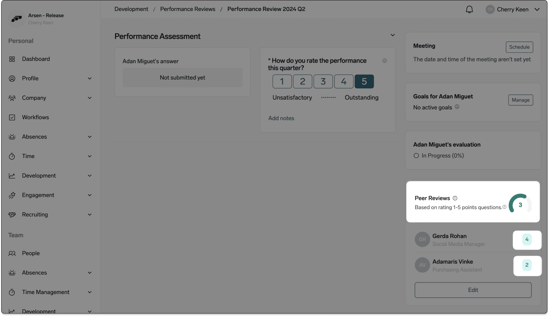 Completed peer-review results