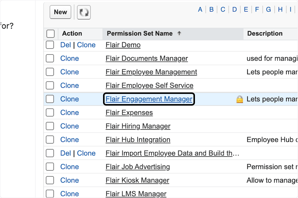 Flair permission set selected in Salesforce