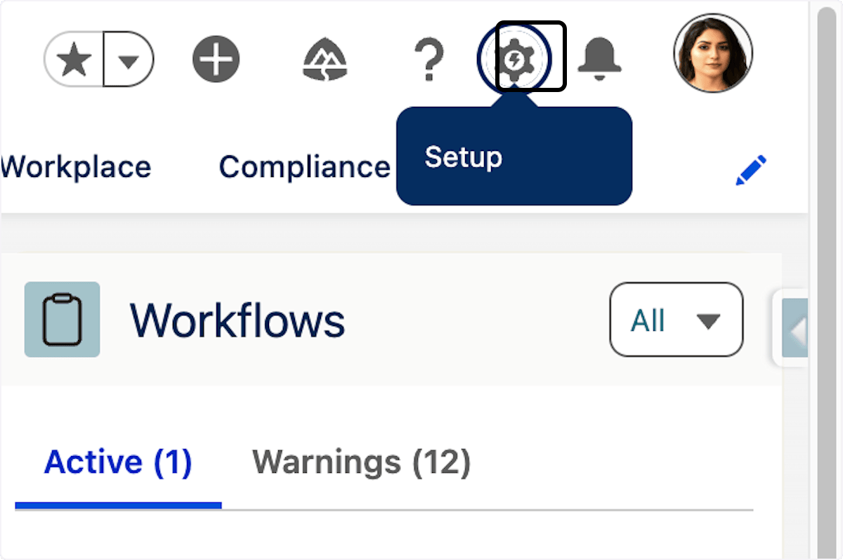 Salesforce Setup menu for an Inventory permission set