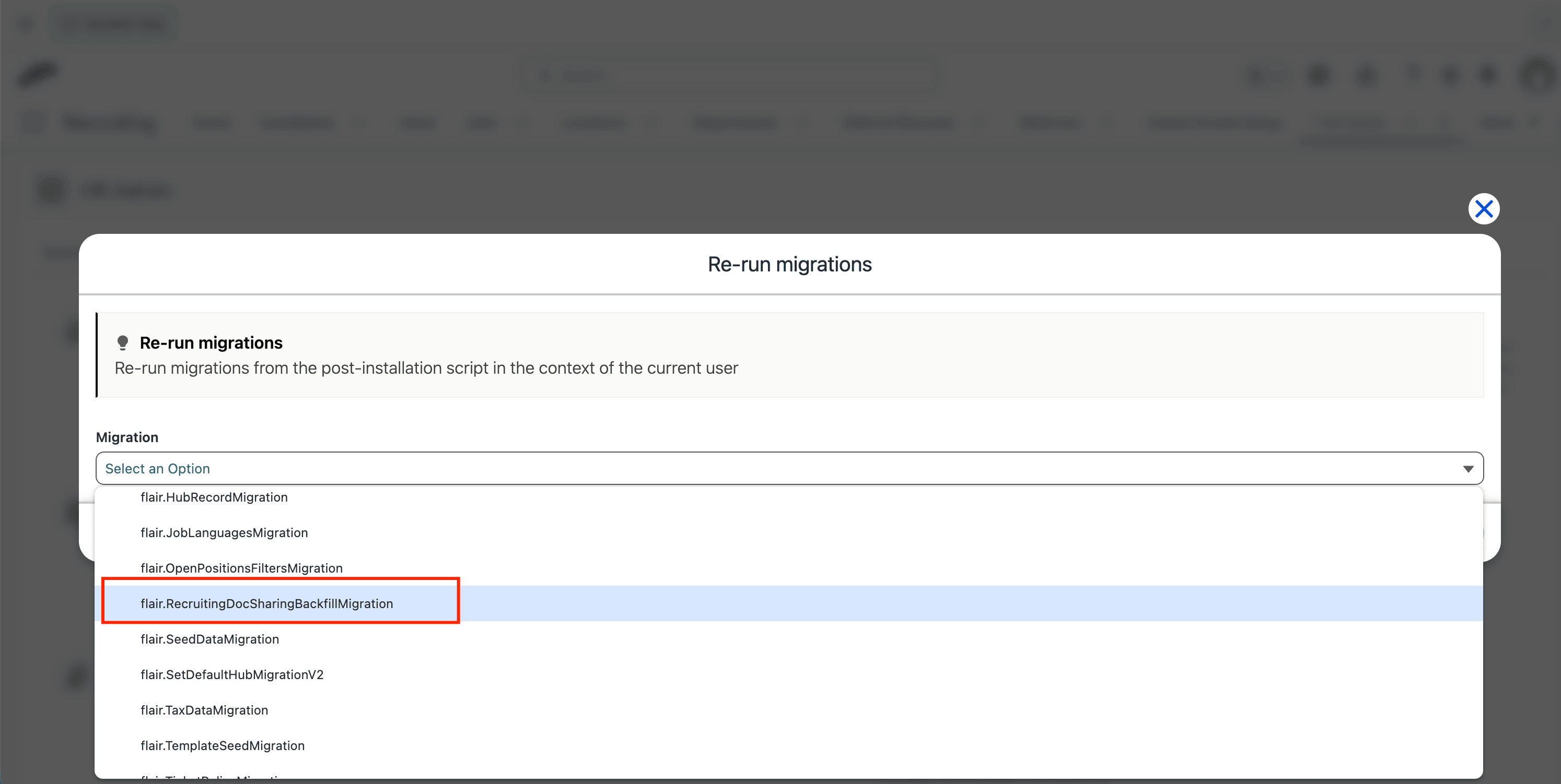 RecruitingDocSharingBackfillMigration selected