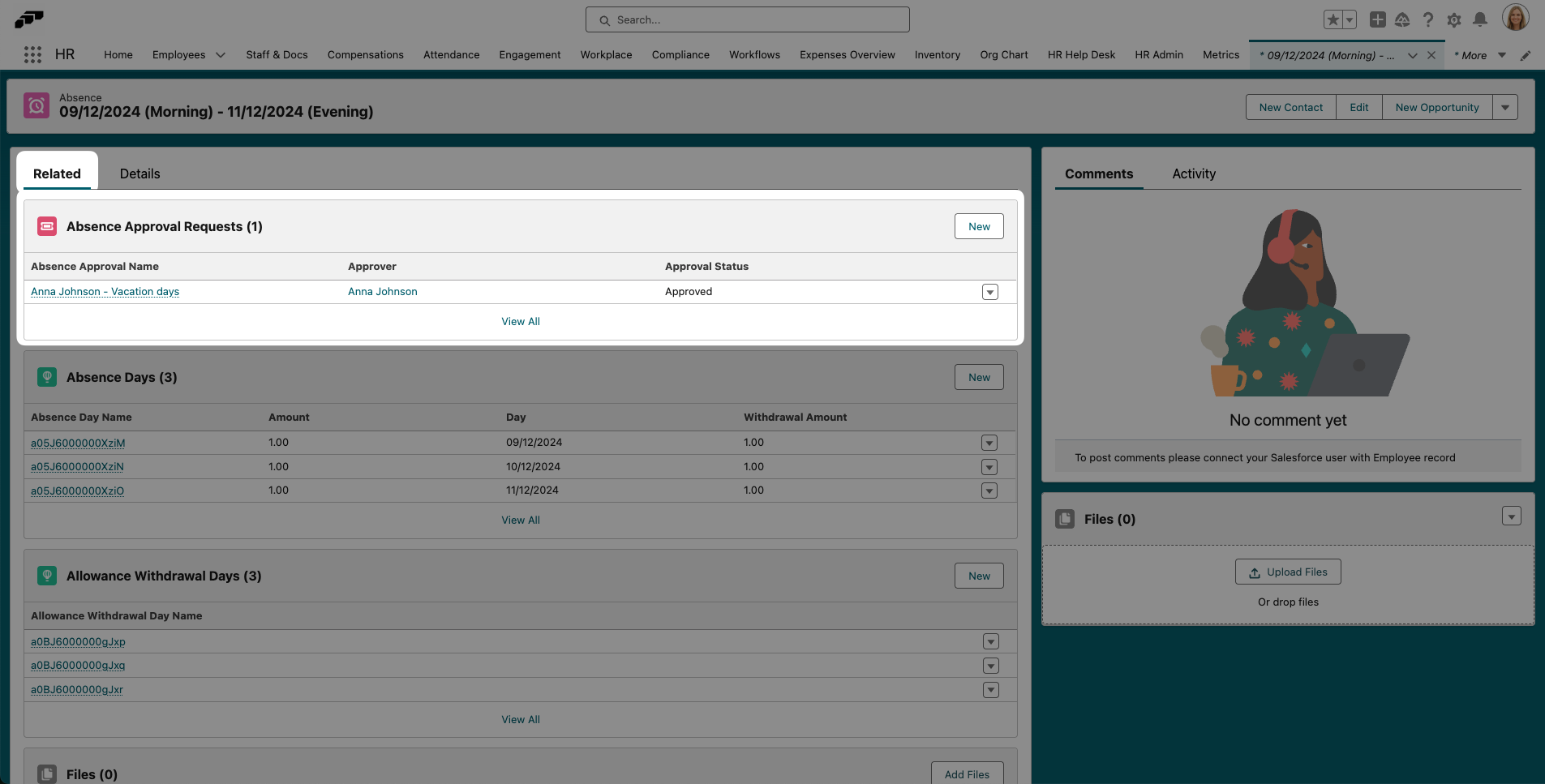 Check absence approver