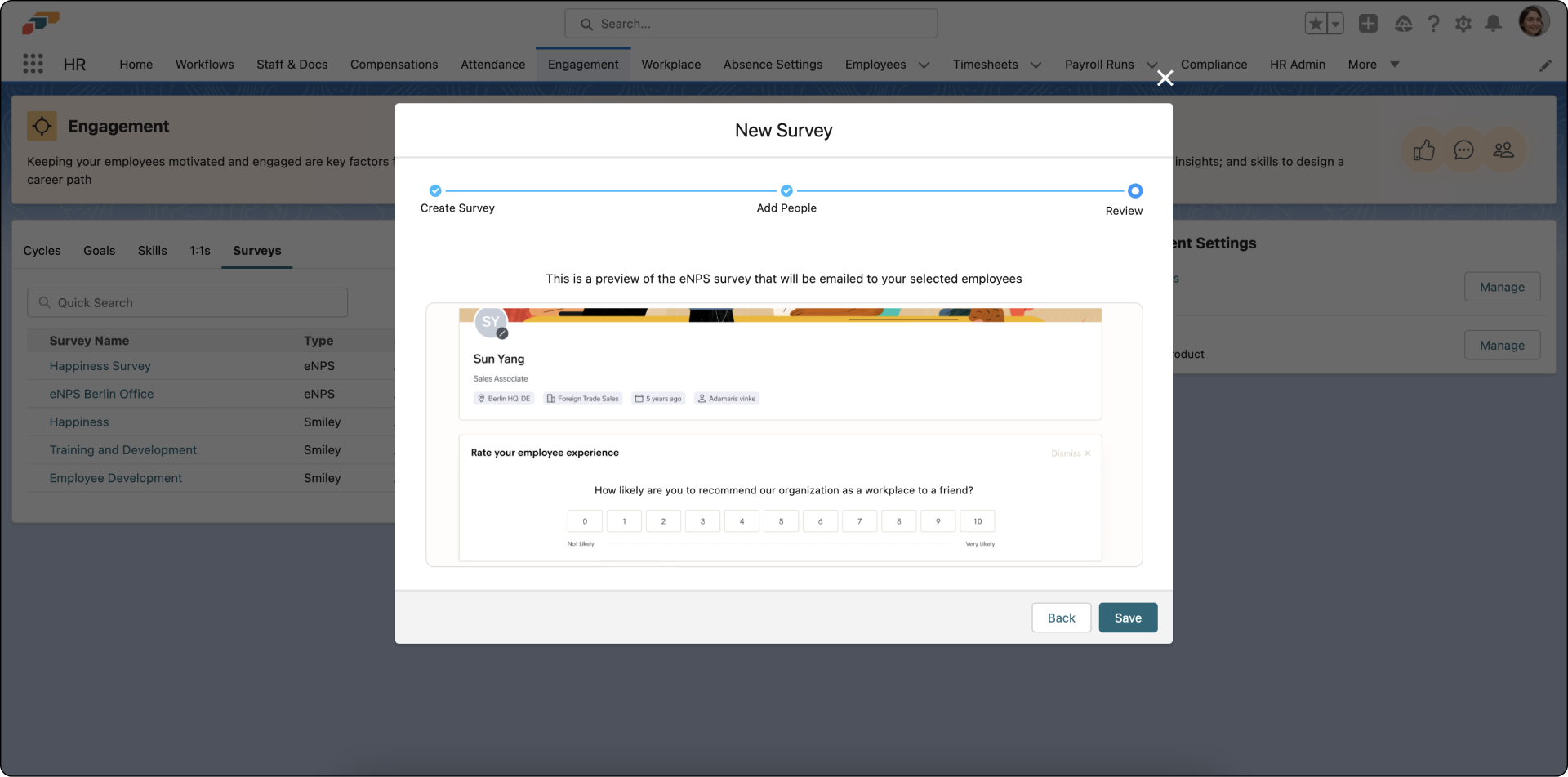 Review your survey before publishing