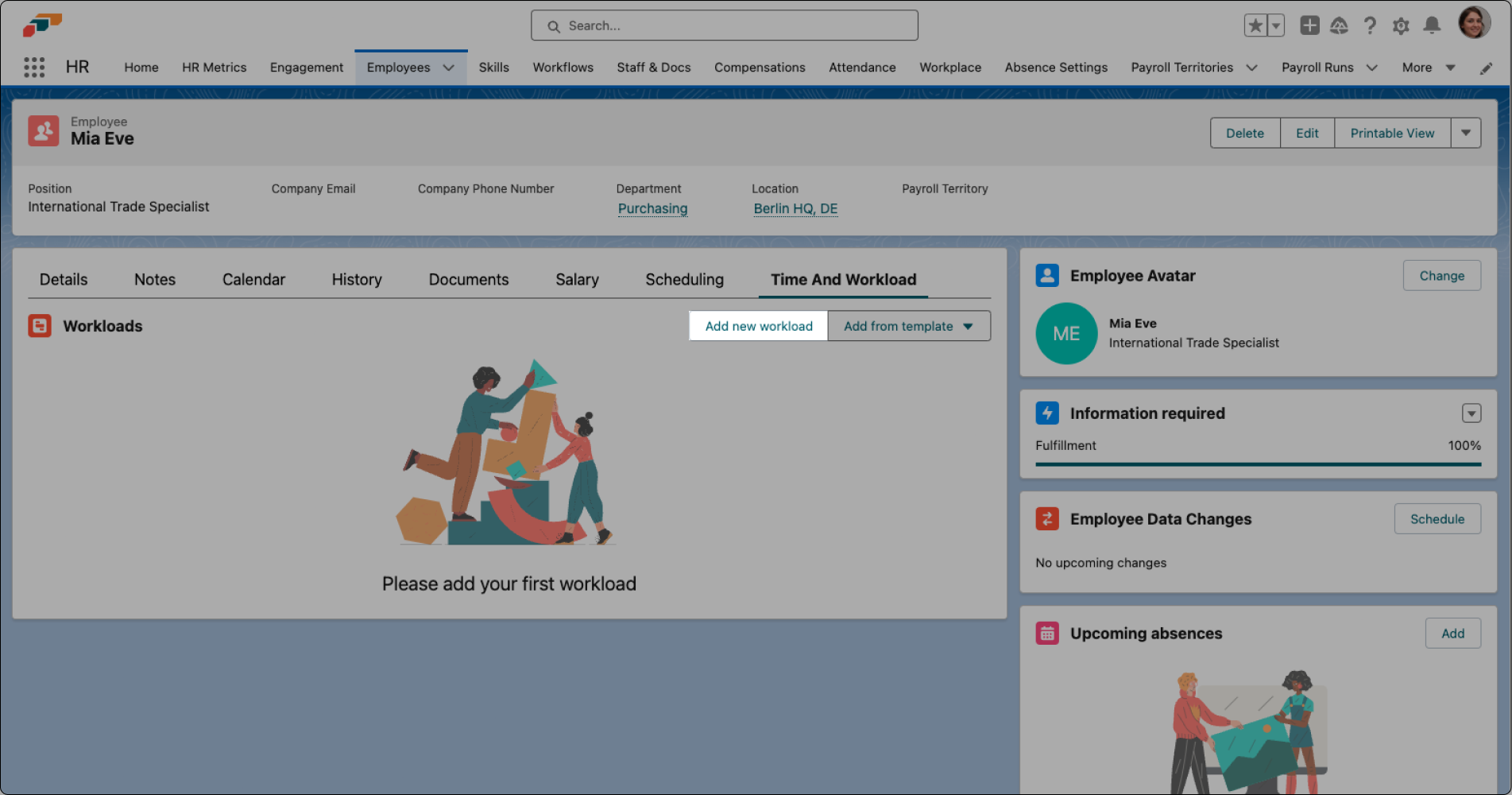 Creating a flexible workload