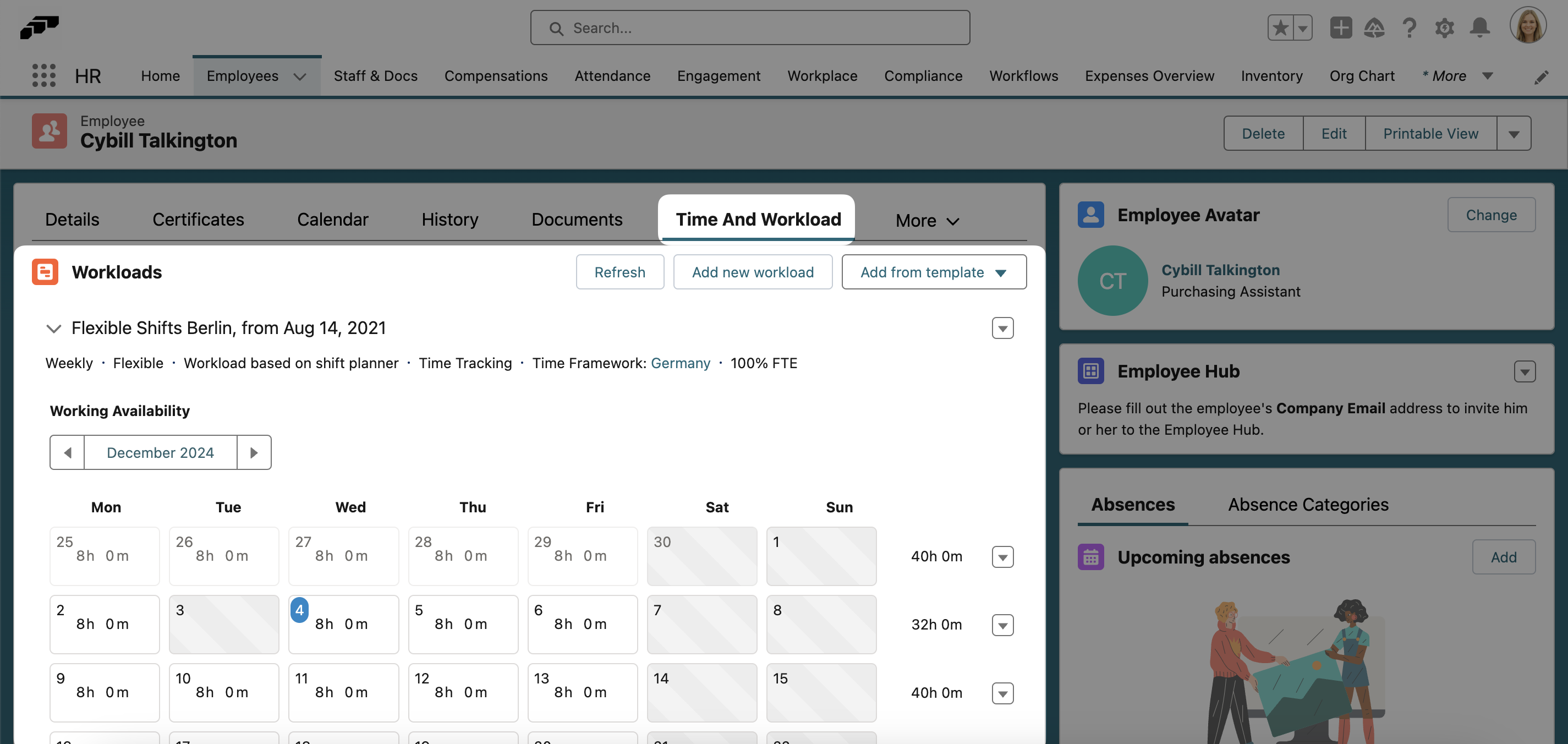 Publish shifts to sync changes to employee workloads