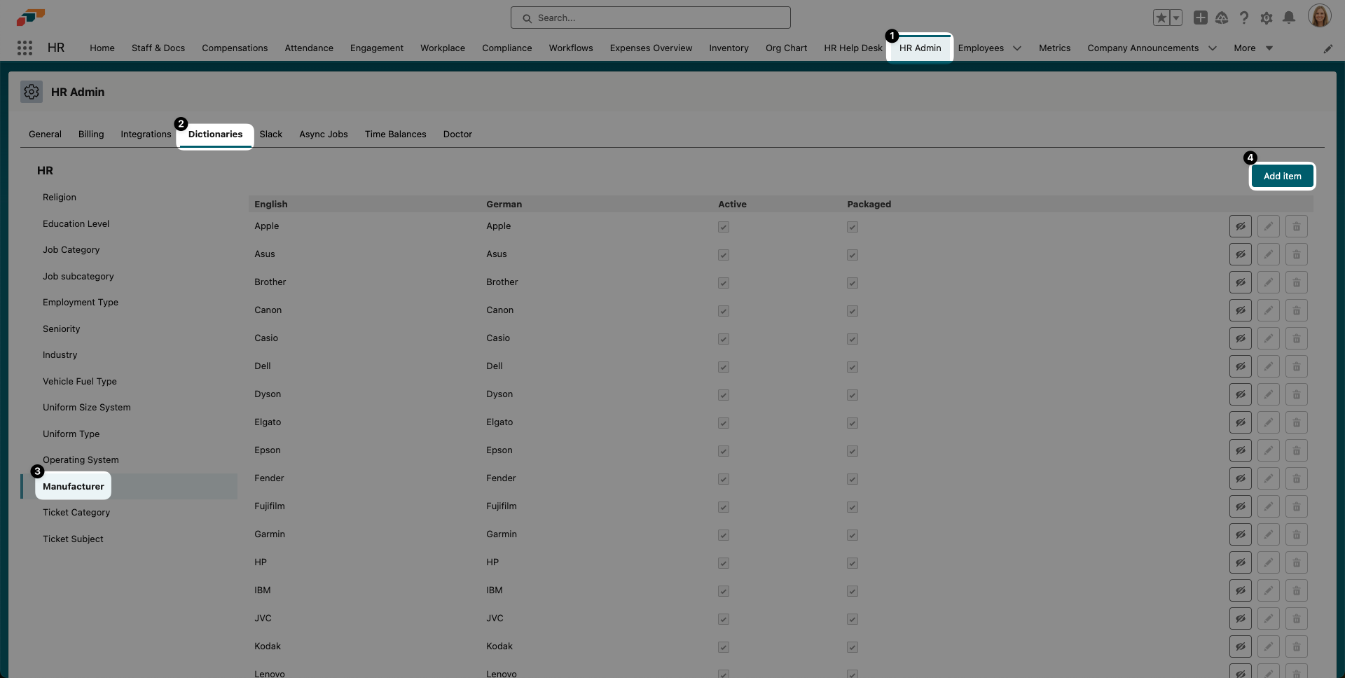 Adding manufacturers to the dictionary in flair