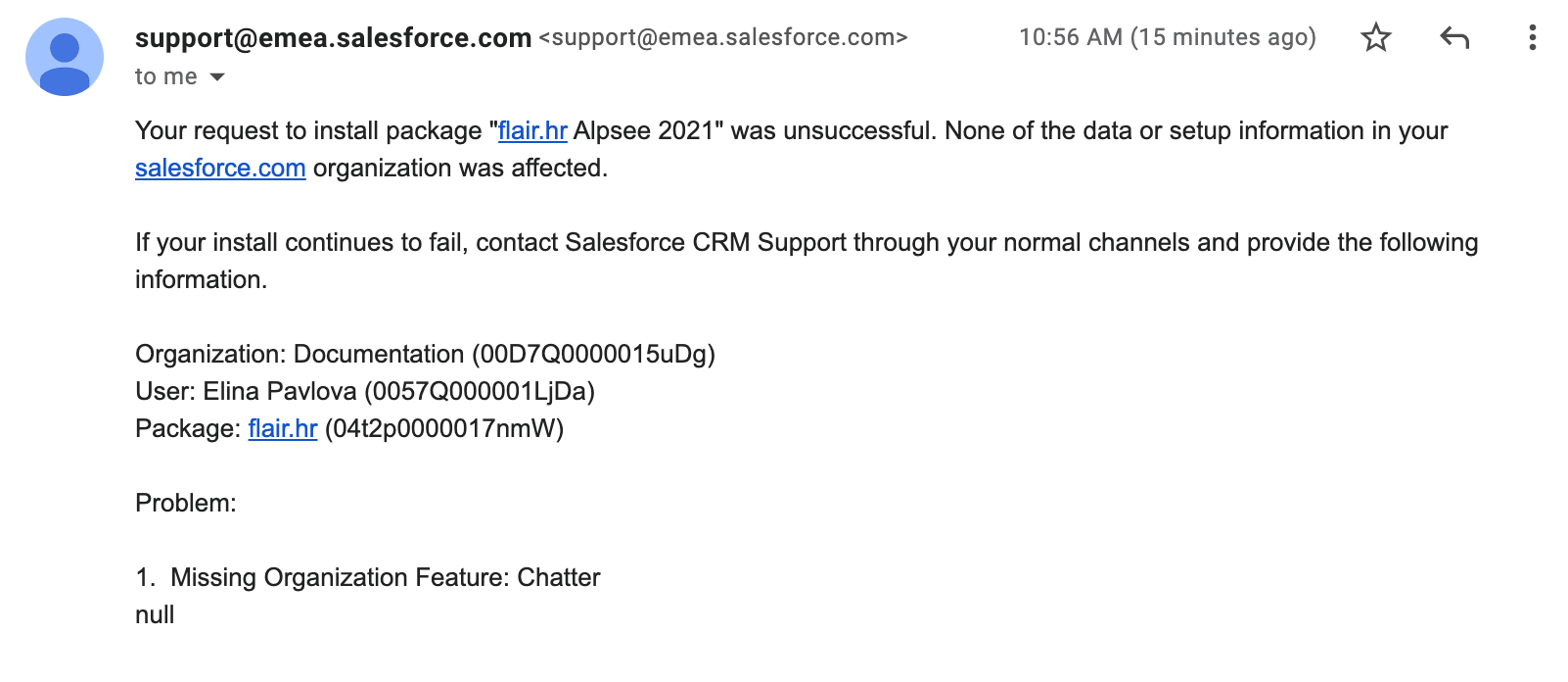 Suchergebnis Chatter Settings in Salesforce Setup