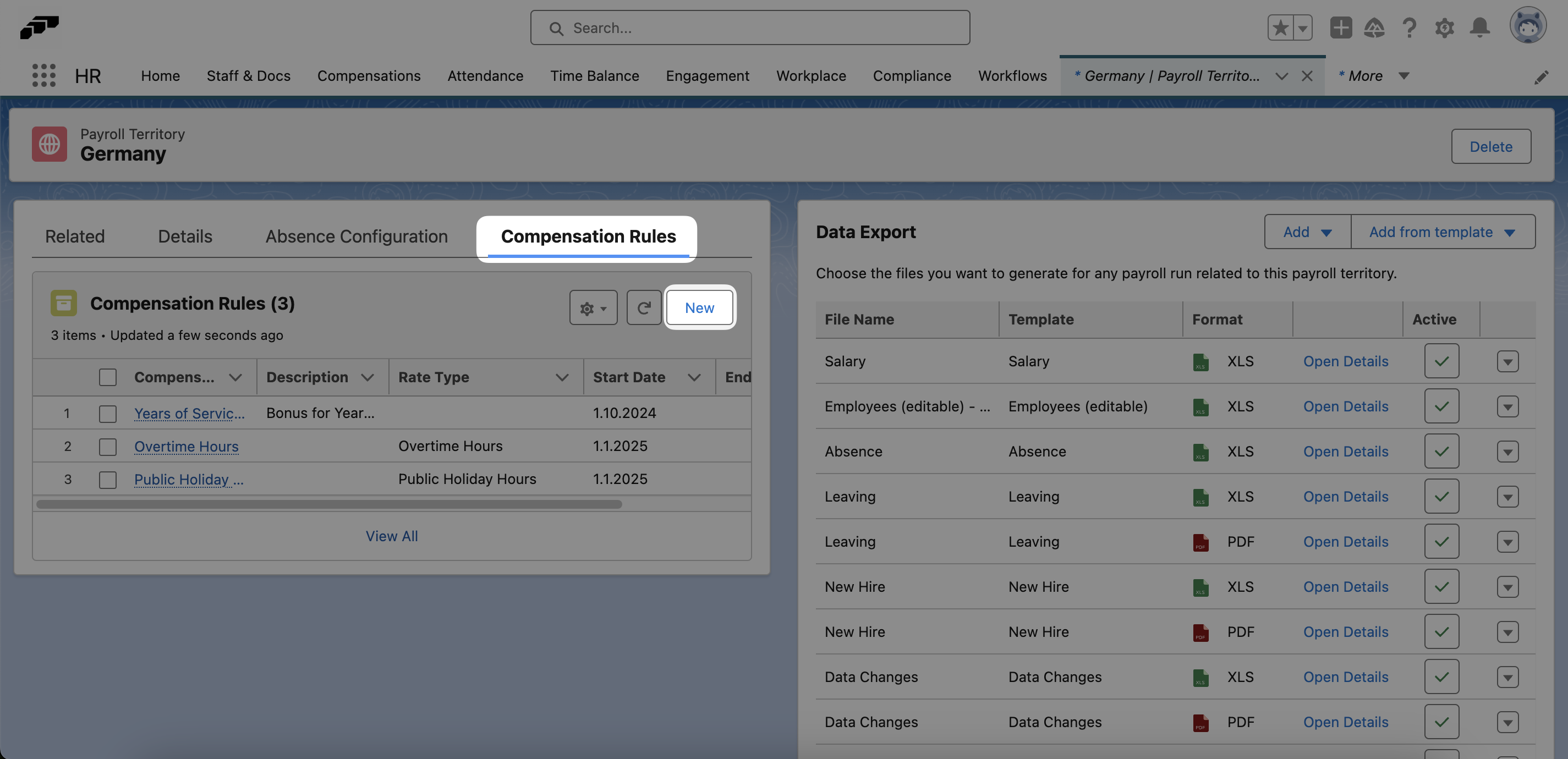 Neue Vergütungsregel erstellen