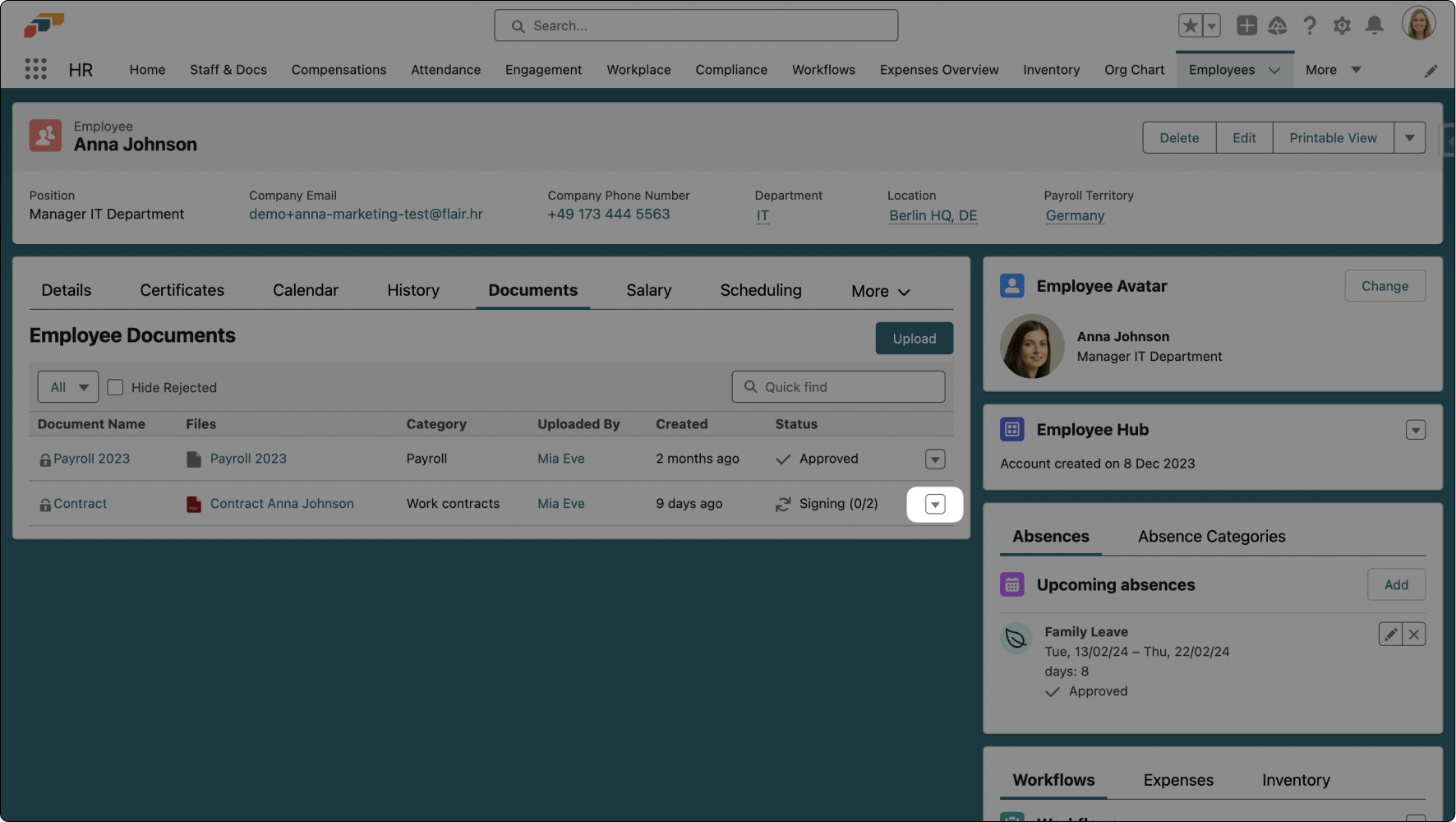E-Signing Status Arrow