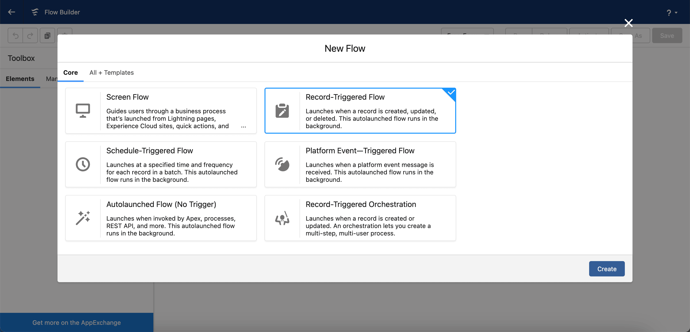 Record-Triggered Flow im Salesforce Flow Builder