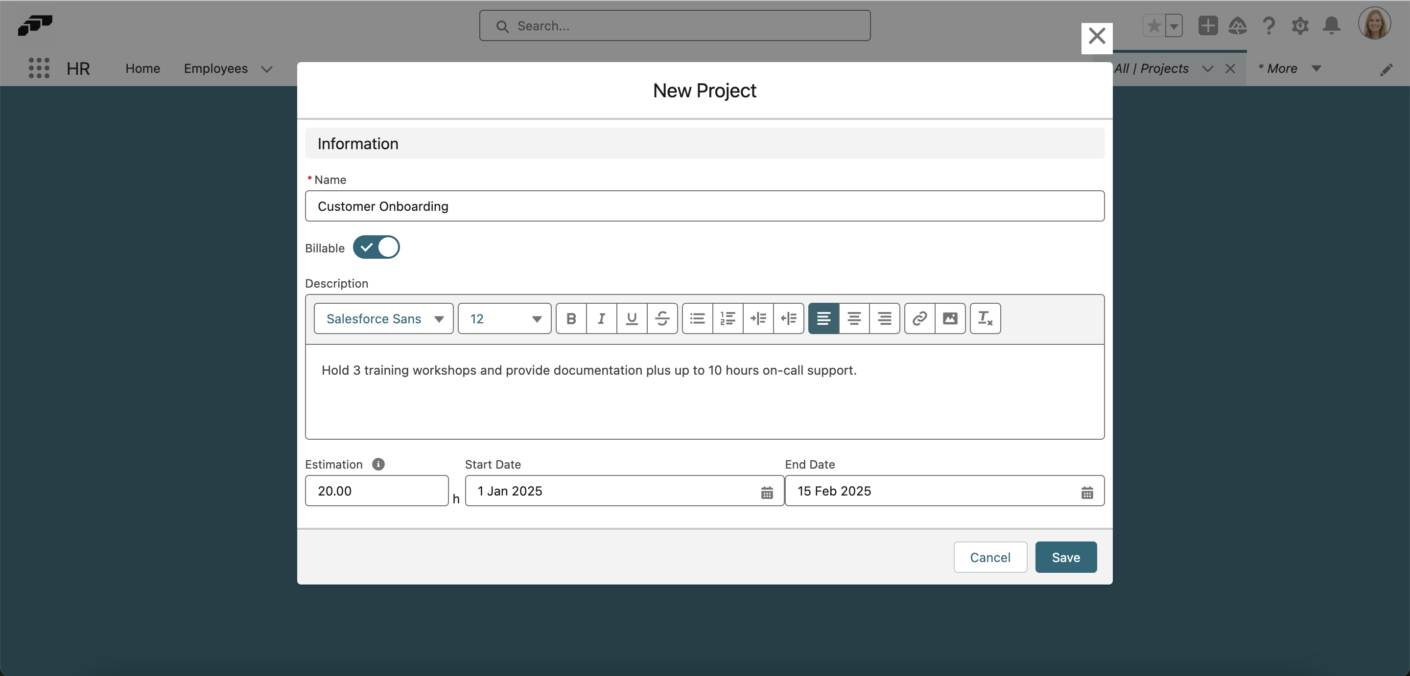 Erstellen eines neuen Projekts in Salesforce