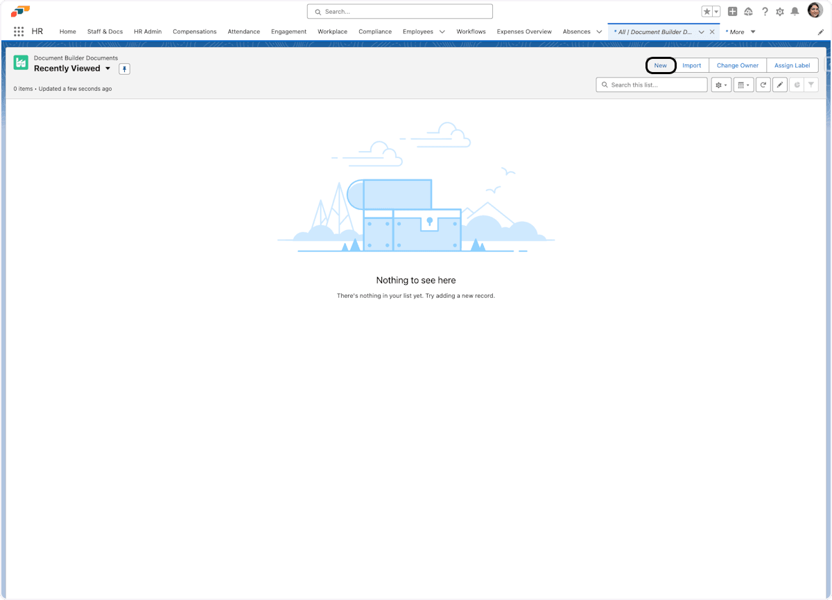 Document Builder Documents im App Launcher