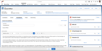Mehrere Sprachversionen im Tab Translations