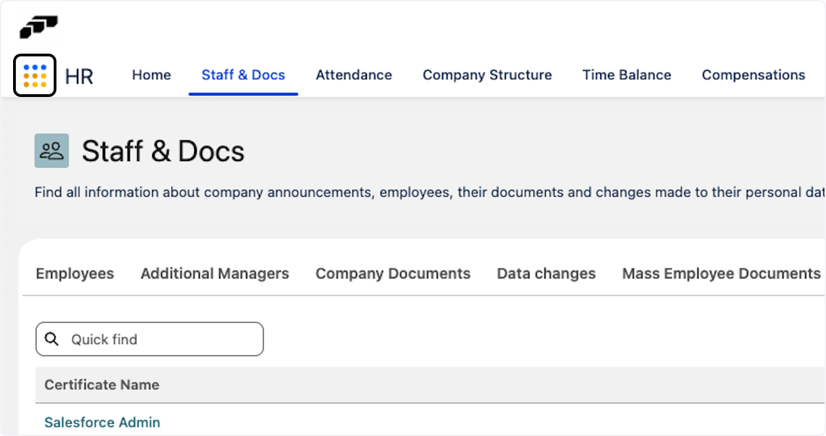 Klicken Sie auf App Launcher