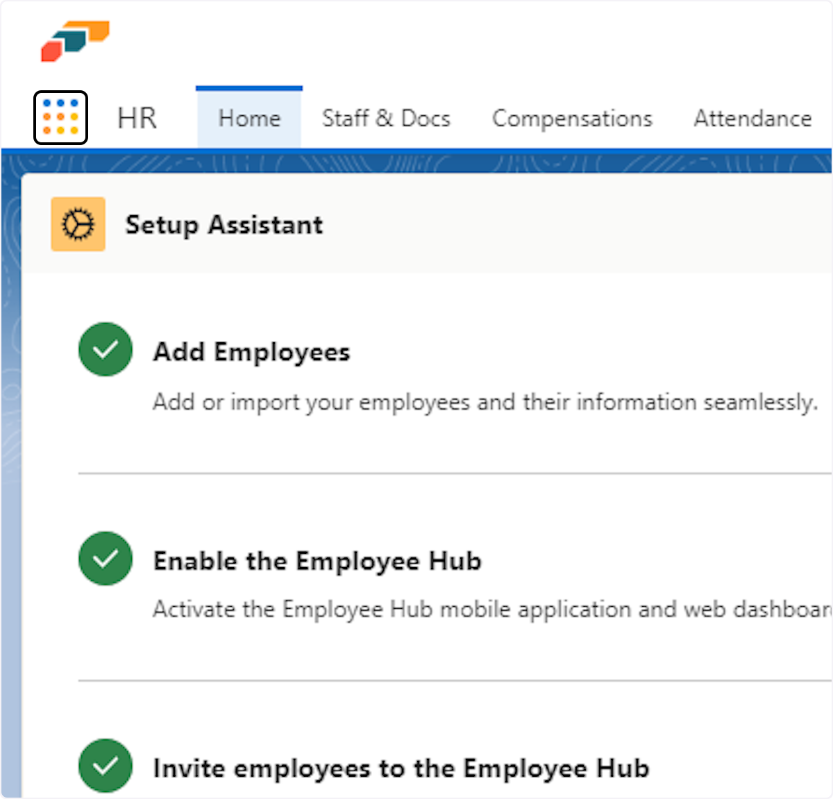 Klicken Sie auf App Launcher