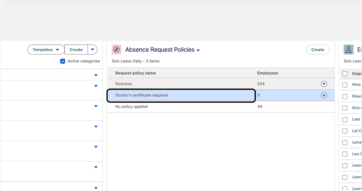 Klicken Sie auf Doctor's certificate required