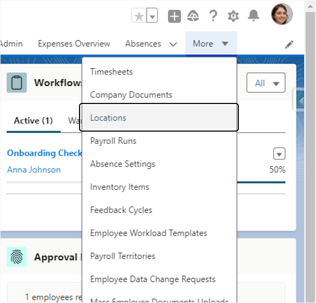 Klicken Sie auf Locations