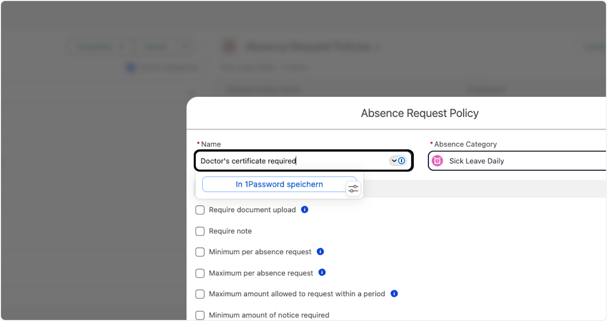 Geben Sie Ihrer Richtlinie einen Namen