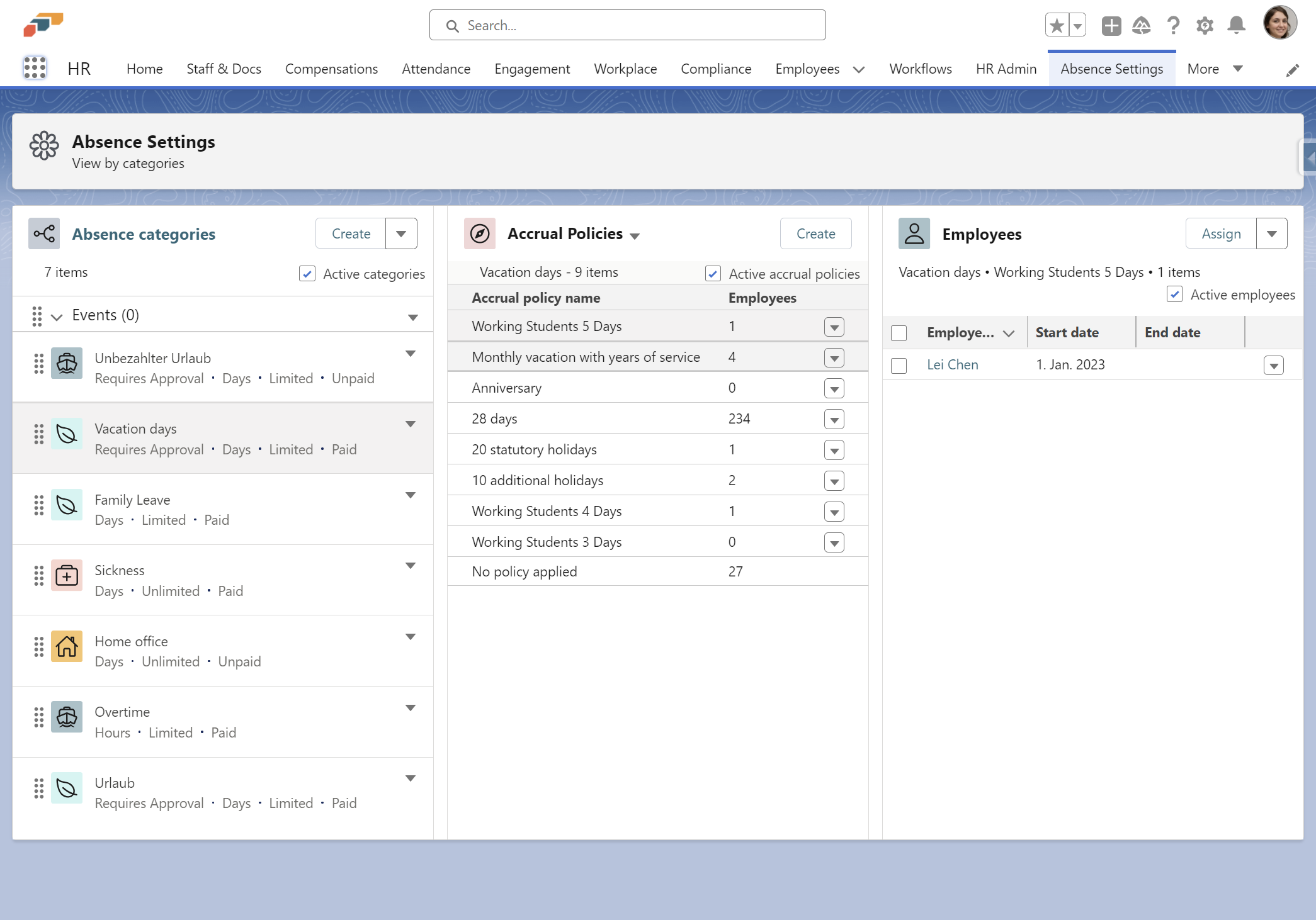 Wählen Sie die Anspruchsrichtlinie aus, die Sie löschen möchten, indem Sie darauf klicken.