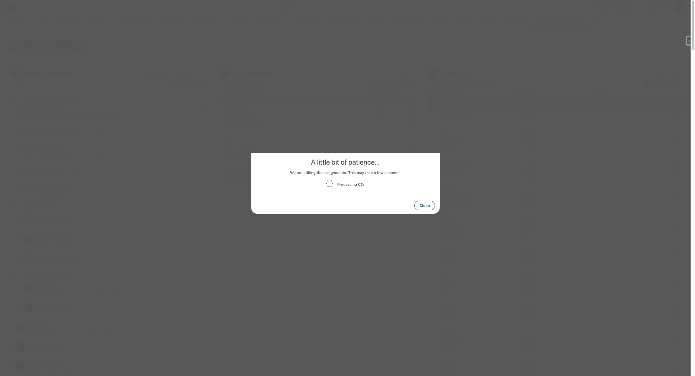 Records processing will commence by the system.