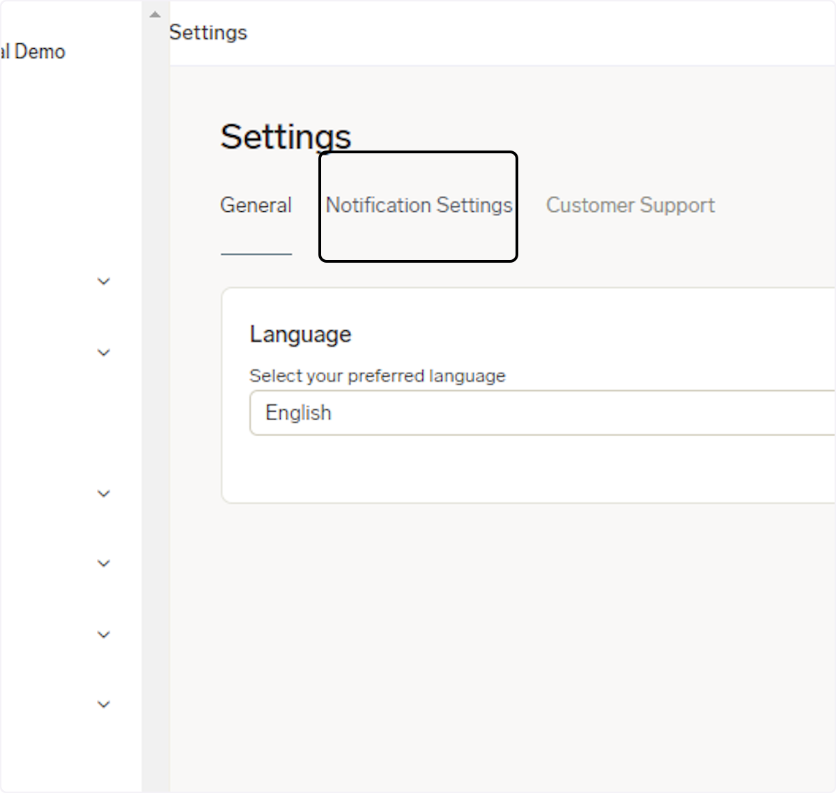 Click on Notification Settings