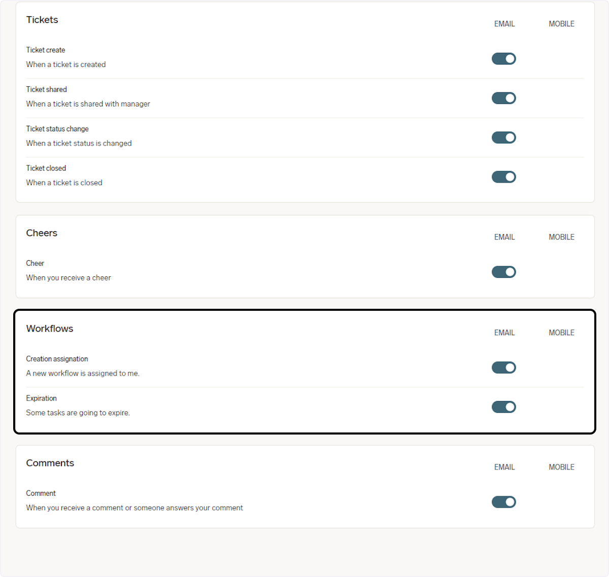 Click on Workflows…