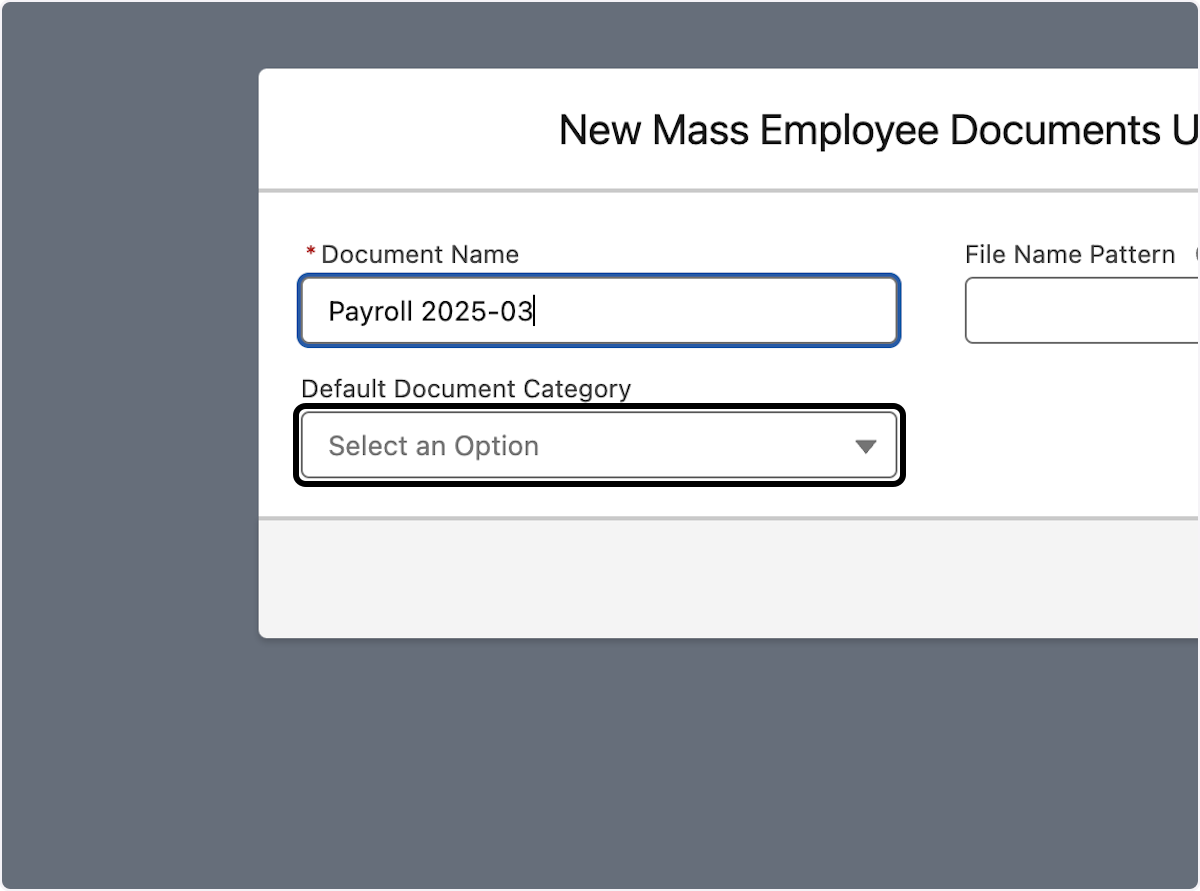 Click on Default Document Category and Select a Category