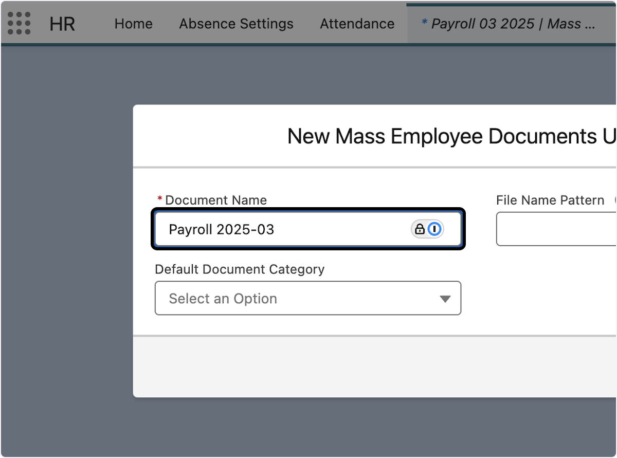 Give the Document a Name