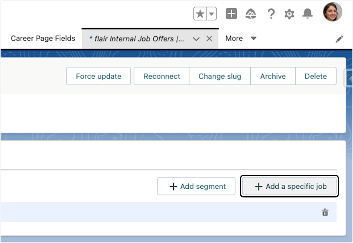 Click on Add a specific job