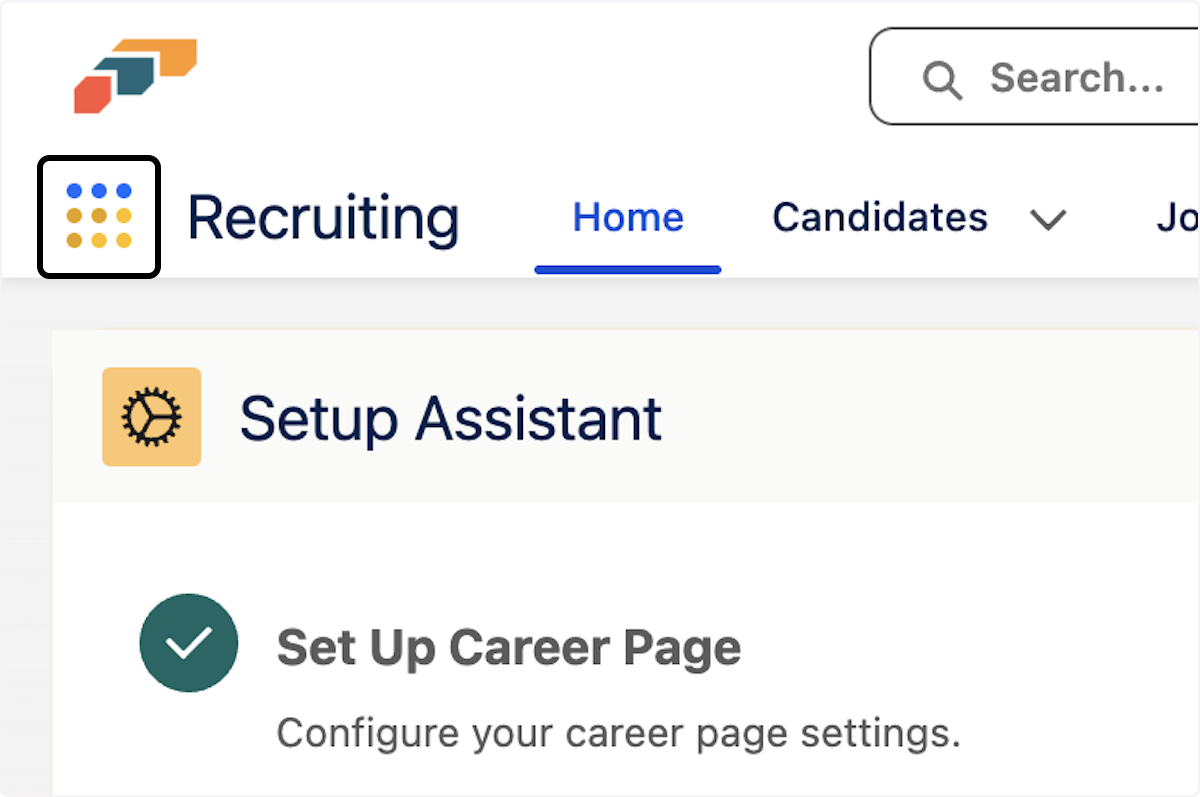 Click on App Launcher