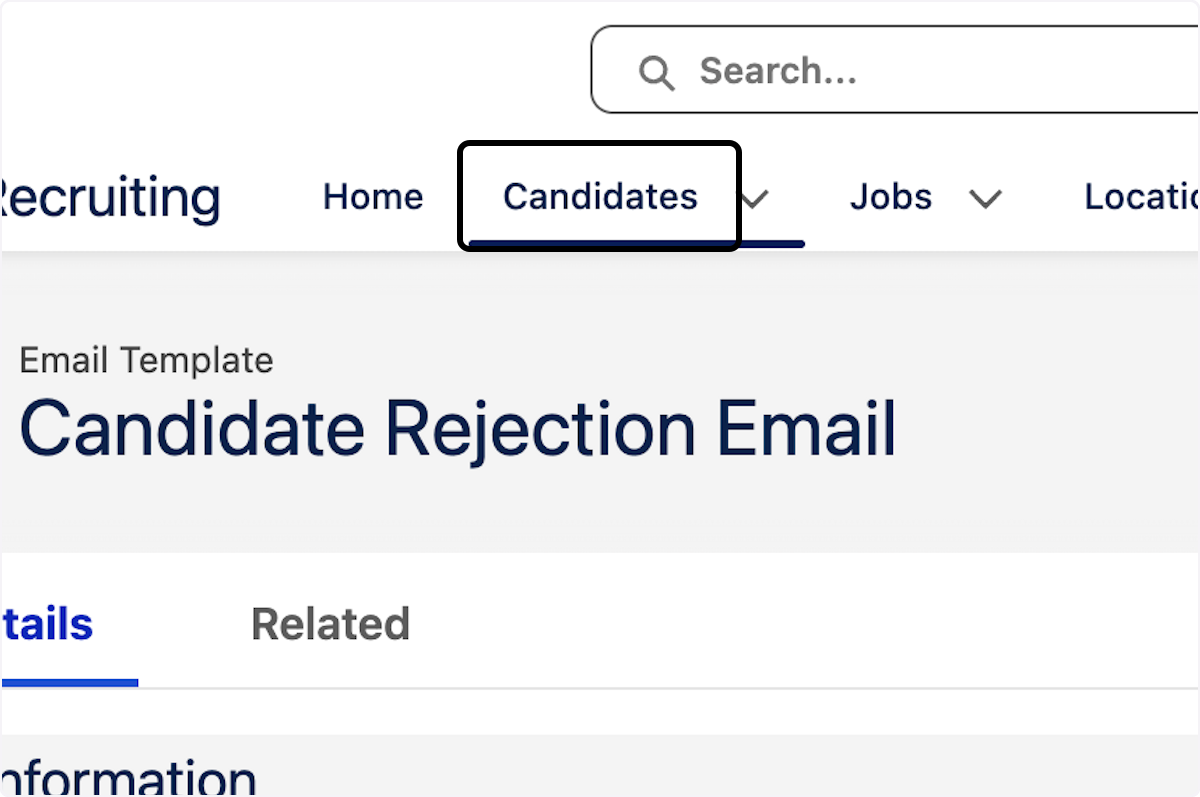 Click on Candidates
