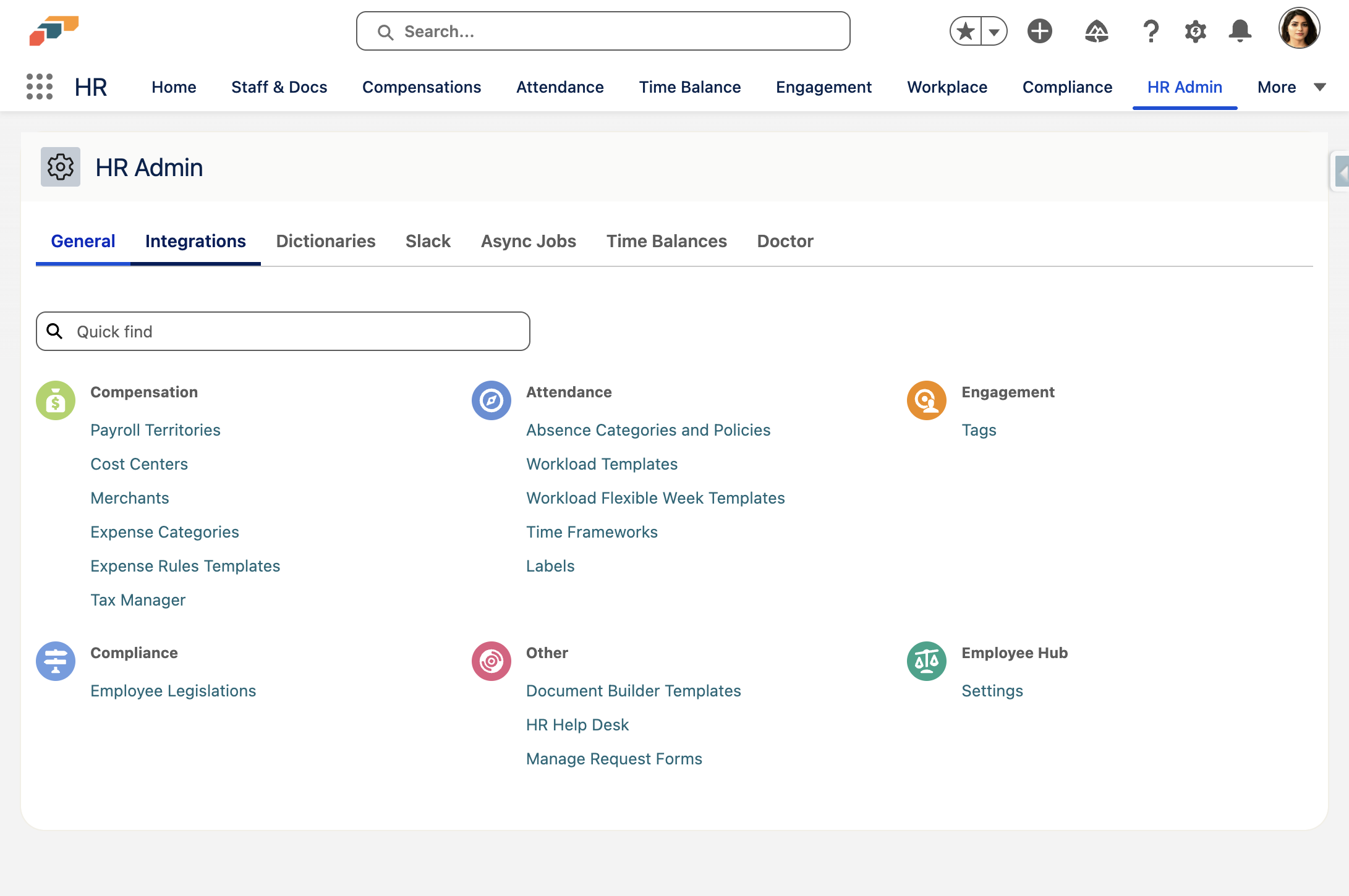 Click on Integrations