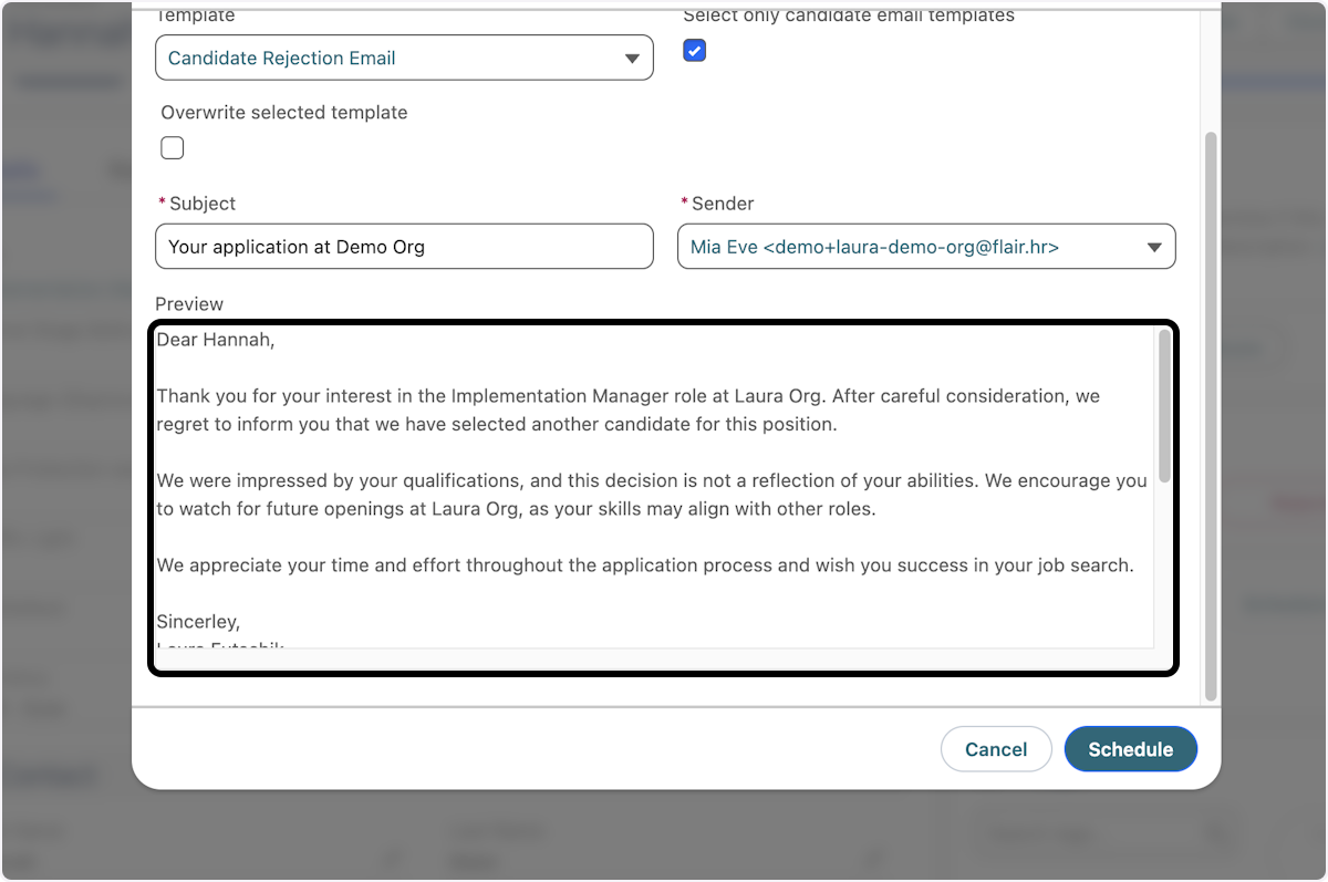 Click on New Scheduled Email…