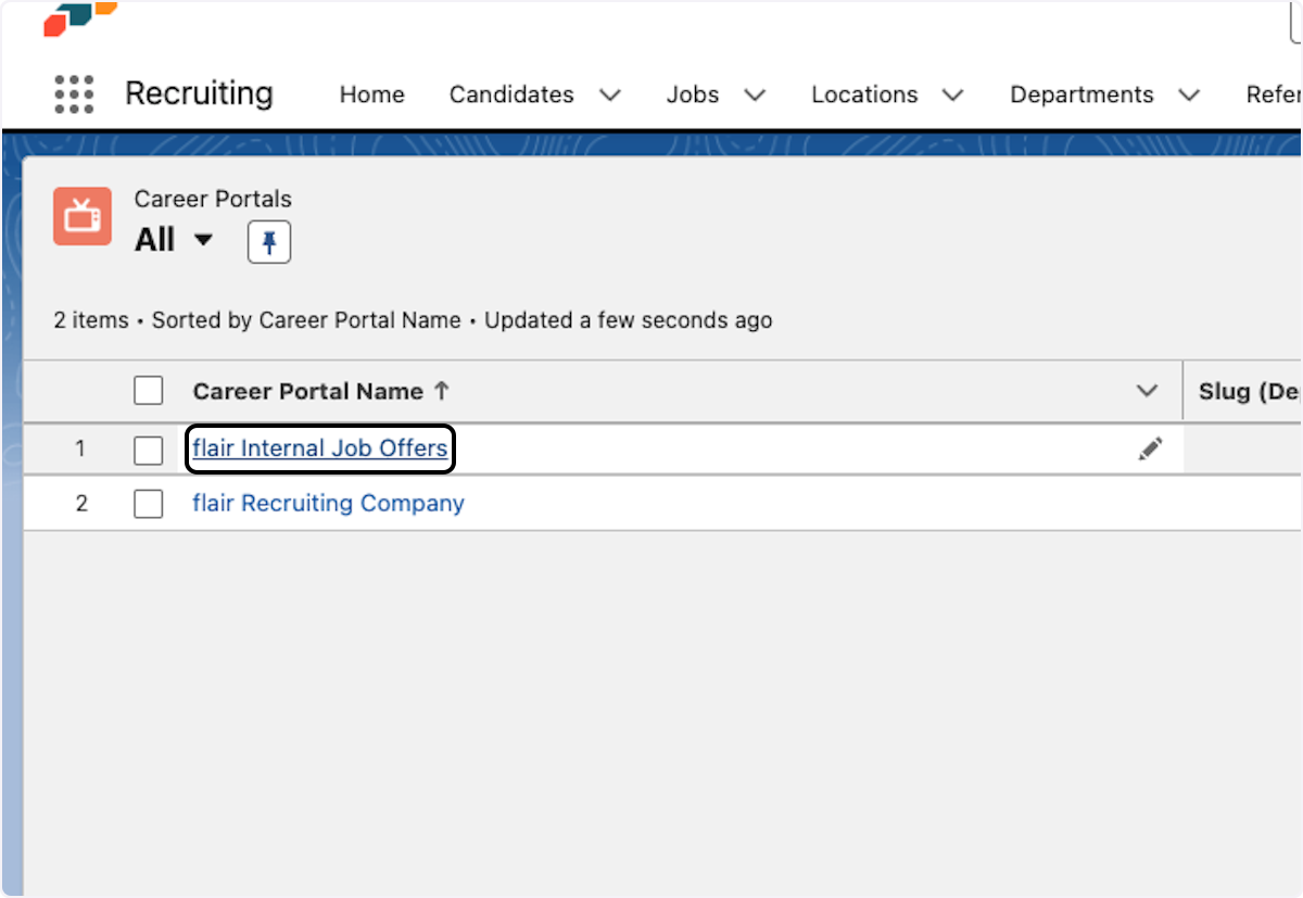 Click on one of your career portals