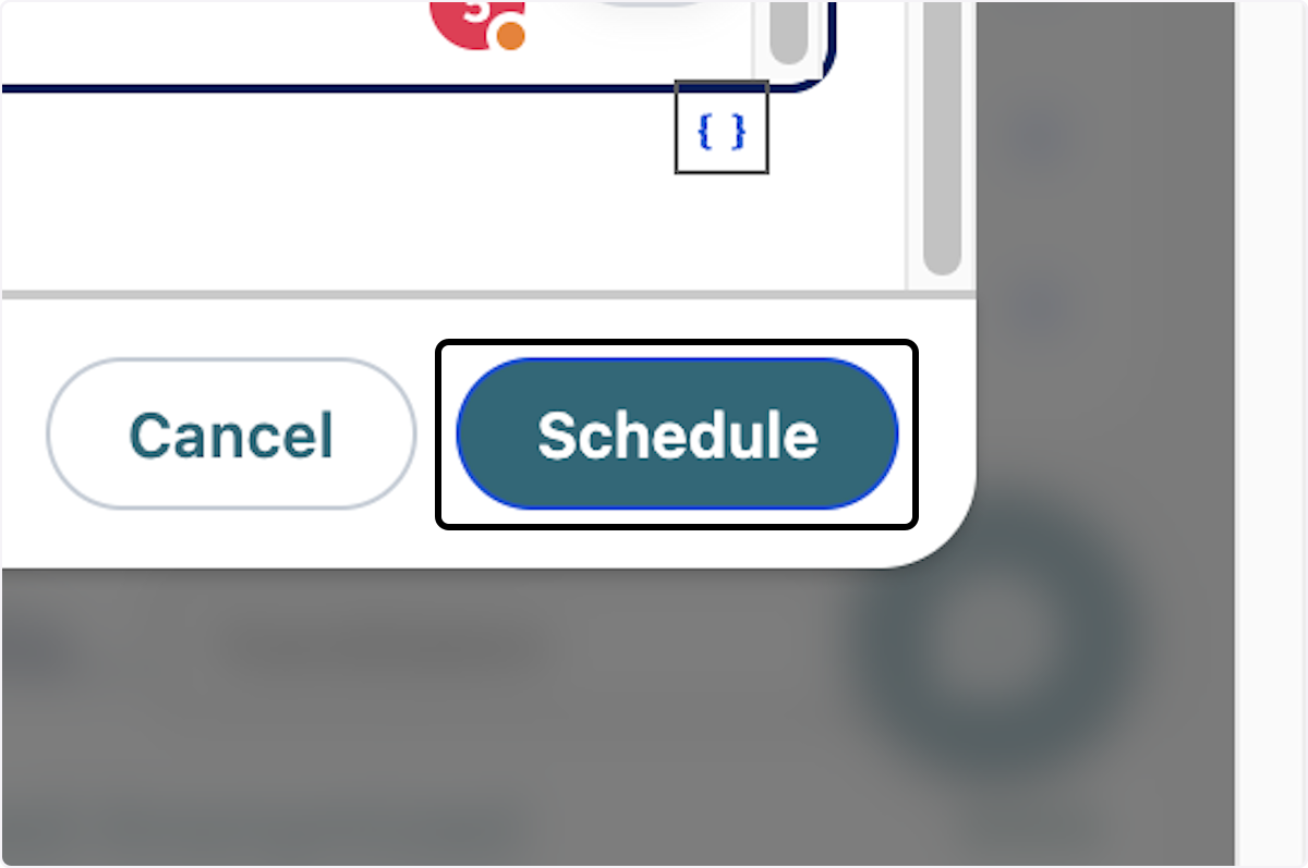 Click on Schedule to send the email