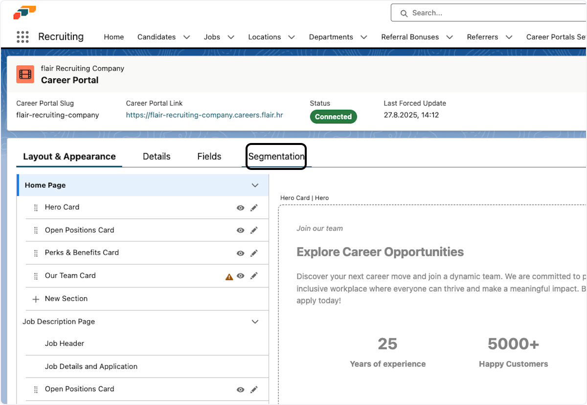 Click on Segmentation