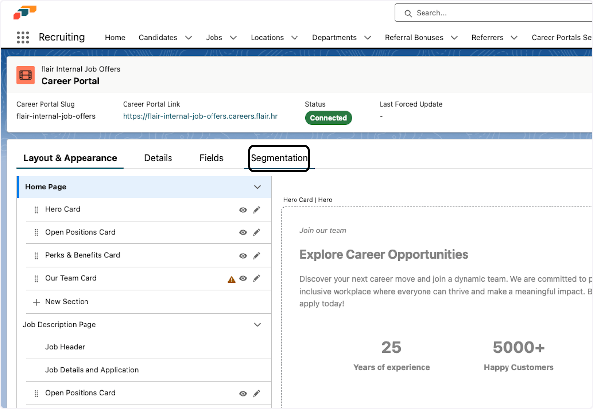 Click on Segmentation