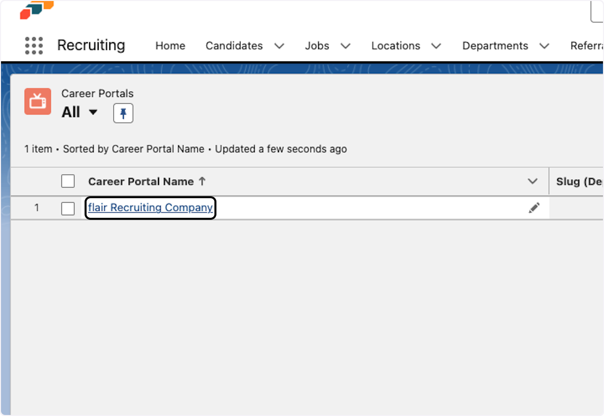 Click on your Career Portal