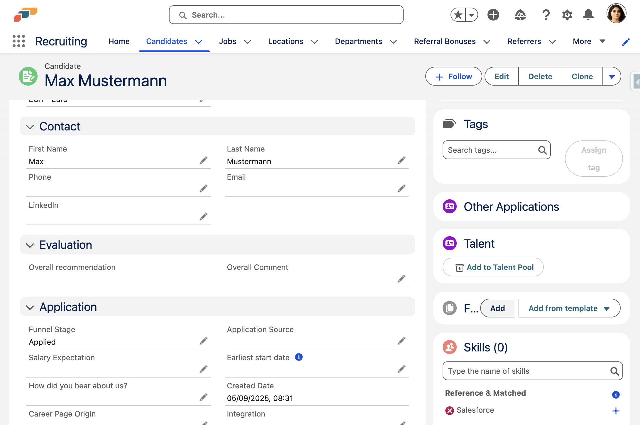 In the Files card click on Add