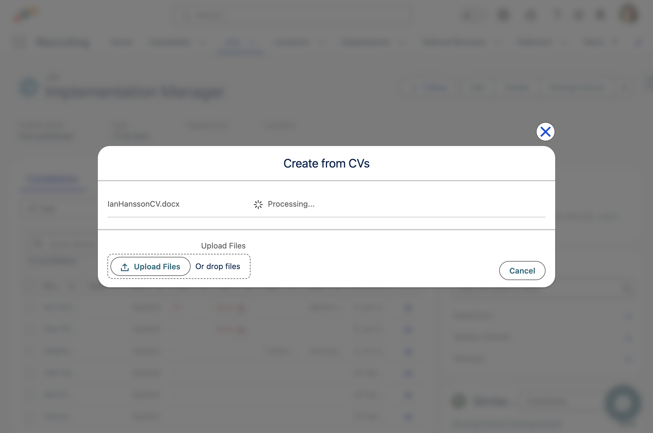 It takes a few seconds for the candidate to be created