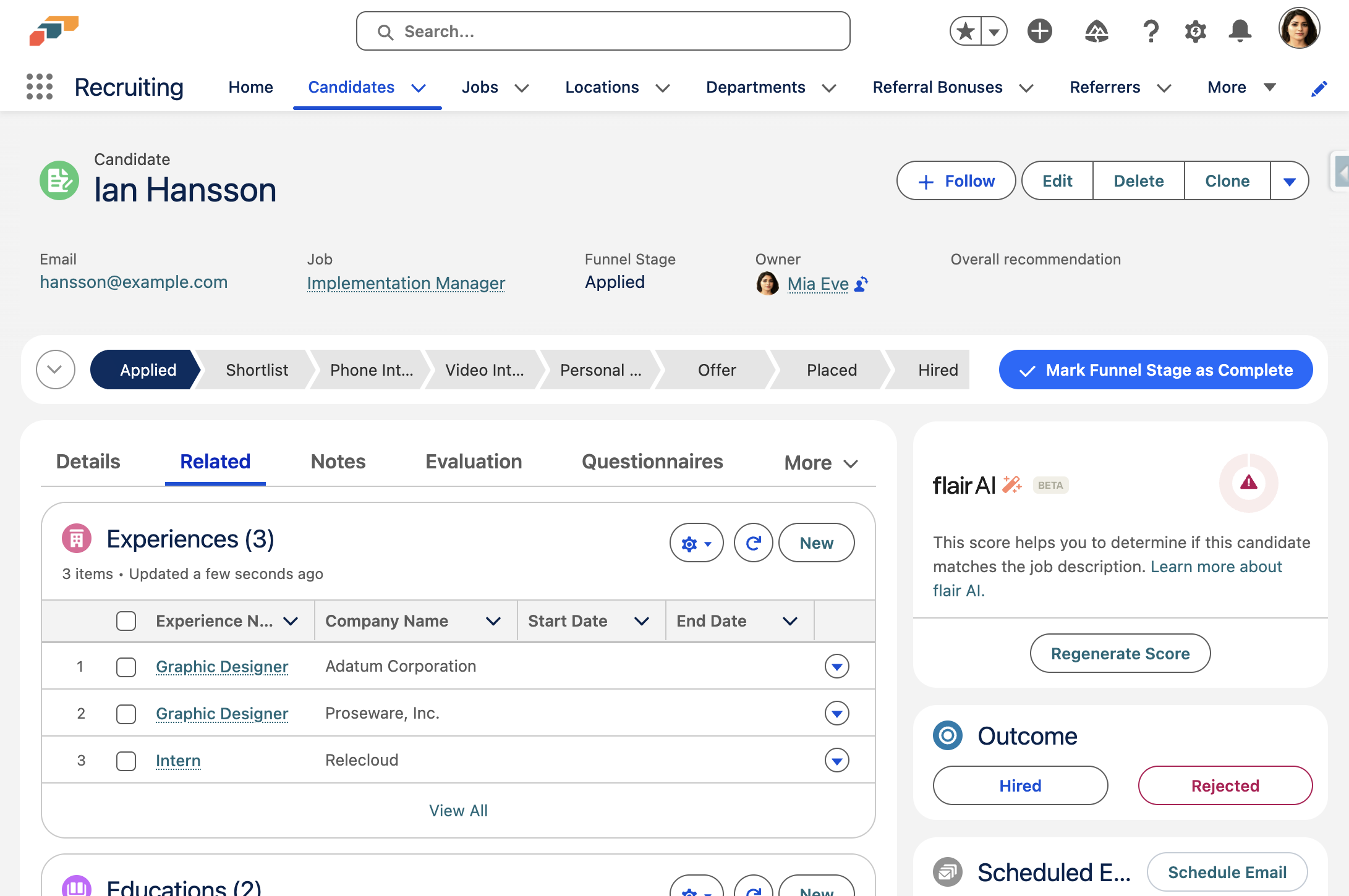 See all the parsed Experiences and more