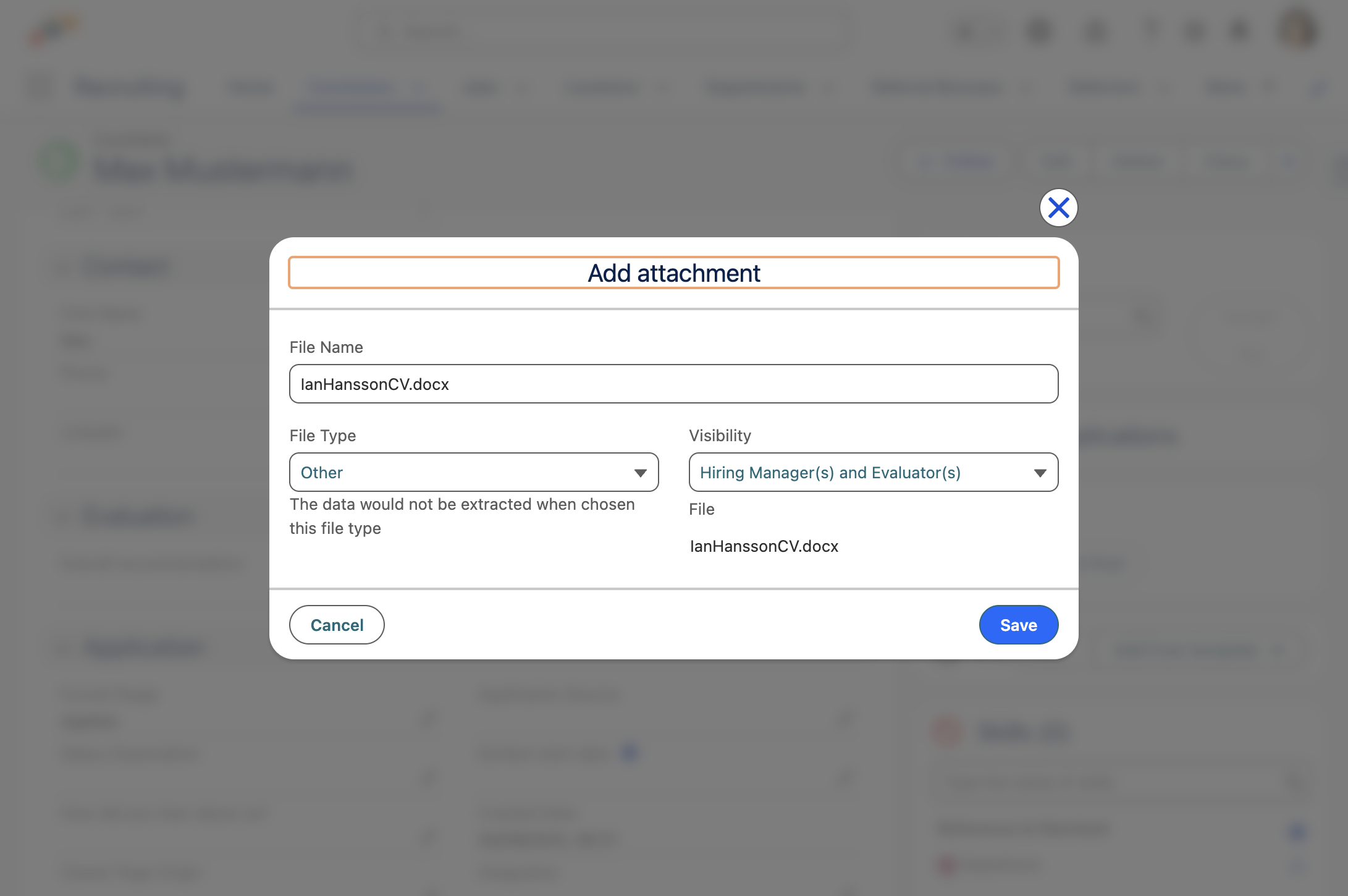 Select the File Type